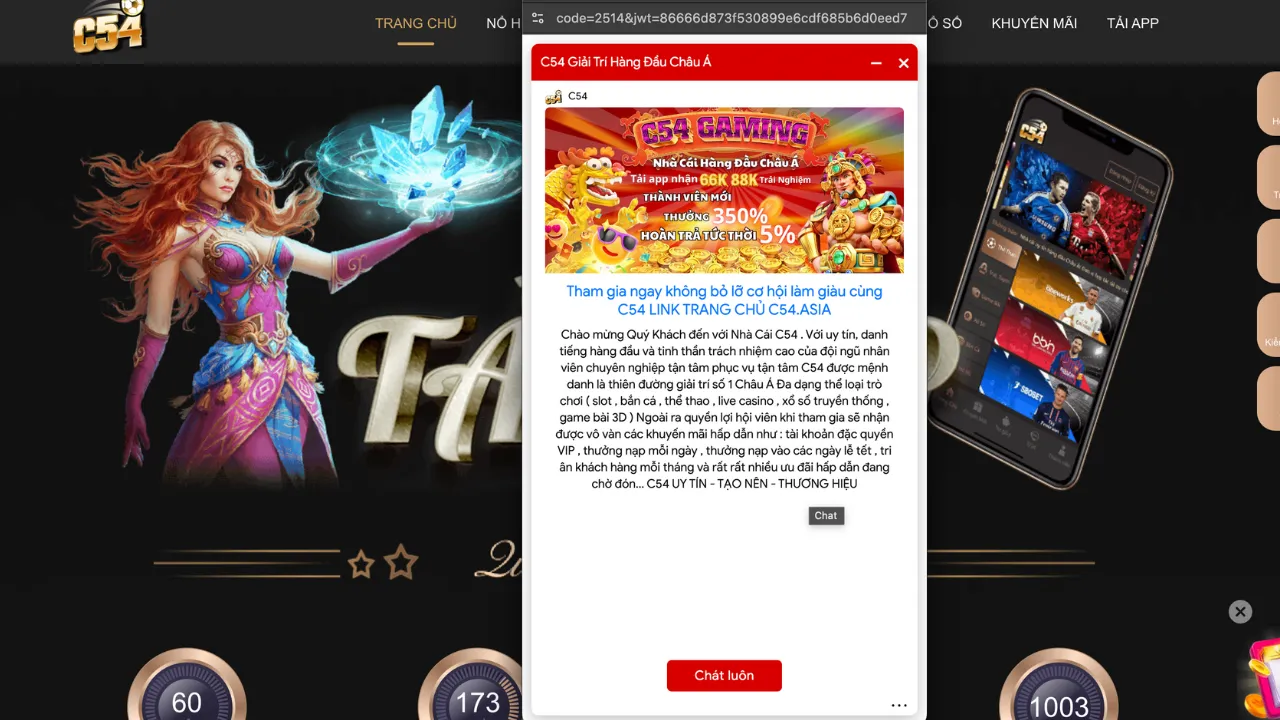 Các phương thức liên hệ C54 hiện có trong 2024