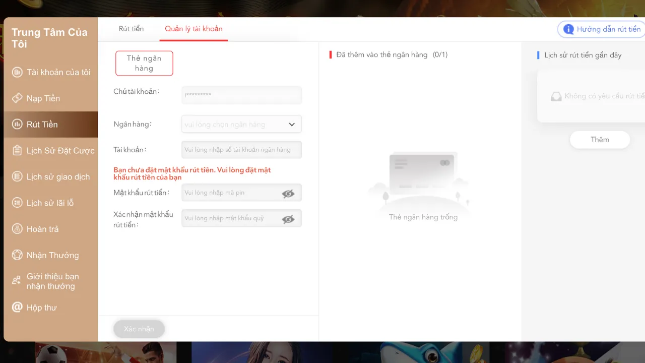 Rút tiền C54 bằng ngân hàng nội địa